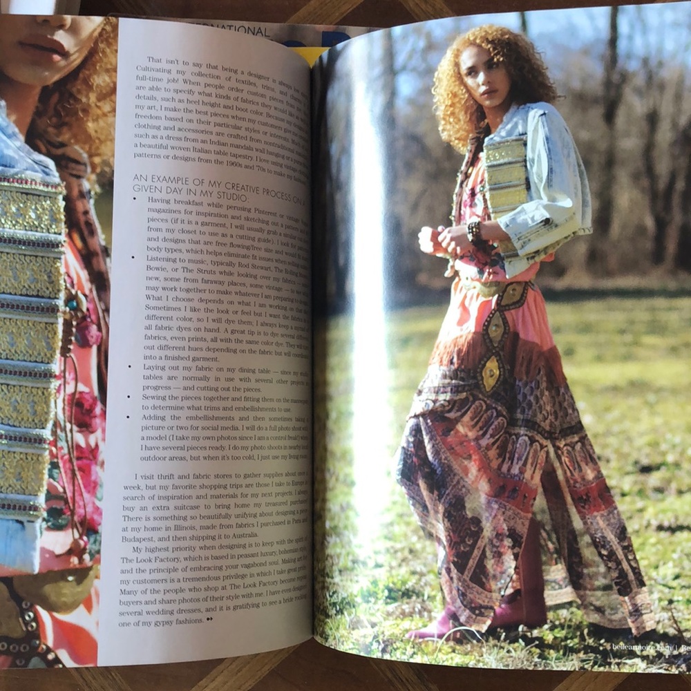 handmade boho silk floral bell sleeve maxi dress